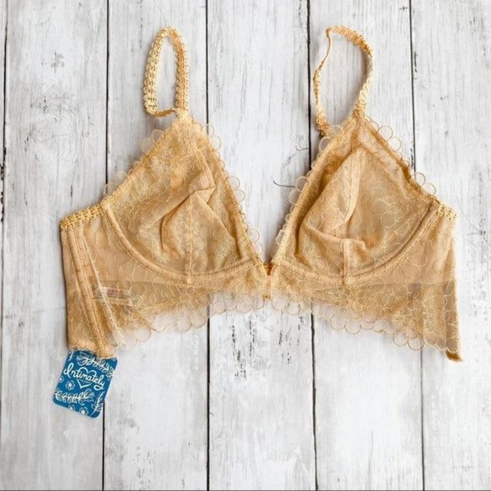 NWT Free People Lucia Underwire Wheat Bralette 32A